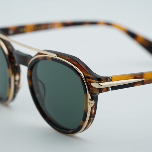 Rag & Bone RNB6006/S 0086 QT Sunglasses Havana Square Frame, Green Lenses - Picture 6 of 10